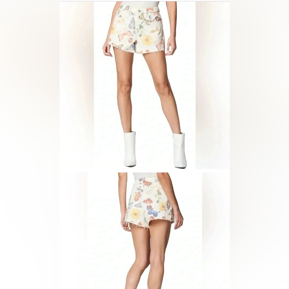 Blank NYC New NWT The Barrow One With Nature White Denim Shorts Size 27